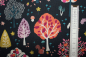 Preview: Designer- Baumwollstoff Woodland Wander Bäume(10 cm)